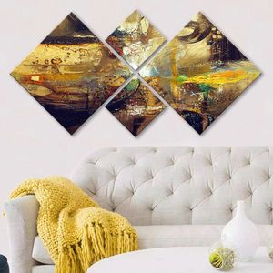 Set 4 tablouri decorative, 4MDF770618758, MDF, Imprimat UV, Multicolor imagine