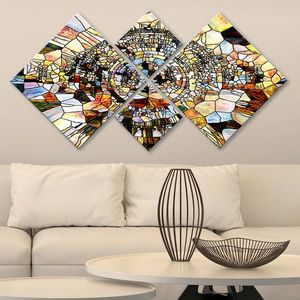 Set 4 tablouri decorative, 4MDF771690895, MDF, Imprimat UV, Multicolor imagine