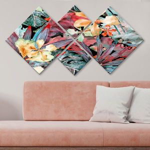 Set 4 tablouri decorative, 4MDF794486410, MDF, Imprimat UV, Multicolor imagine