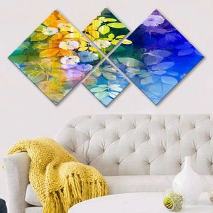 Set 4 tablouri decorative, 4MDF80677590, MDF, Imprimat UV, Multicolor imagine