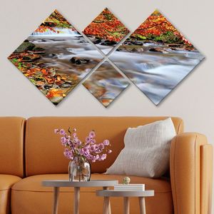 Set 4 tablouri decorative, 4MDF85160390, MDF, Imprimat UV, Multicolor imagine
