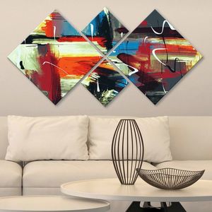 Set 4 tablouri decorative, 4MDF8603615, MDF, Imprimat UV, Multicolor imagine