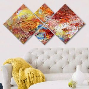 Set 4 tablouri decorative, 4MDF92391574, MDF, Imprimat UV, Multicolor imagine