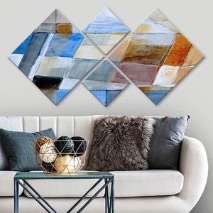 Set 4 tablouri decorative, 4MDF93191041, MDF, Imprimat UV, Multicolor imagine