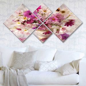 Set 4 tablouri decorative, 4MDF96047420, MDF, Imprimat UV, Multicolor imagine