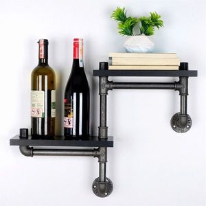 Raft de perete, BORURAF242, MDF , Dimensiune: 56 x 13 x 42 cm, Negru imagine