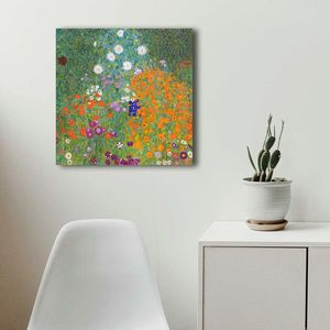 Tablou decorativ, 4545KLIMT002, Canvas, Lemn, Multicolor imagine