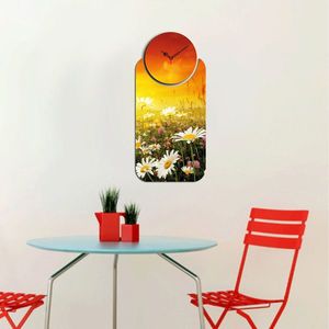 Set ceas si tablou decorativ, YMS-07, MDF , Dimensiune: 68 x 32 cm, Multicolor imagine
