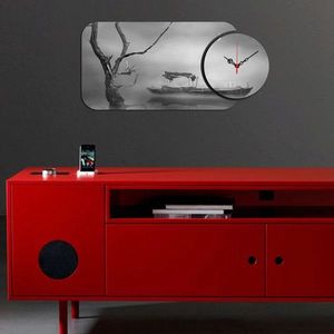 Set ceas si tablou decorativ, YMS-13, MDF , Dimensiune: 68 x 32 cm, Multicolor imagine