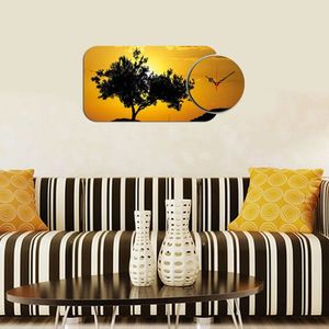 Set ceas si tablou decorativ, YMS-14, MDF , Dimensiune: 68 x 32 cm, Multicolor imagine