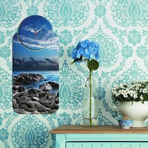 Set ceas si tablou decorativ, YMS-17, MDF , Dimensiune: 68 x 32 cm, Multicolor imagine