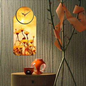 Set ceas si tablou decorativ, YMS-19, MDF , Dimensiune: 68 x 32 cm, Multicolor imagine