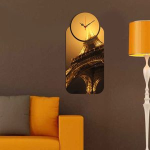 Set ceas si tablou decorativ, YMS-23, MDF , Dimensiune: 68 x 32 cm, Multicolor imagine