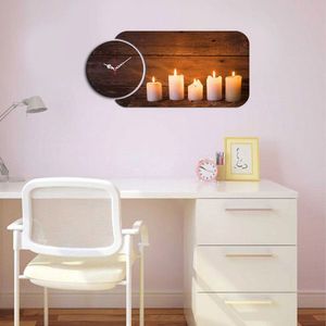 Set ceas si tablou decorativ, YMS-32, MDF , Dimensiune: 68 x 32 cm, Multicolor imagine