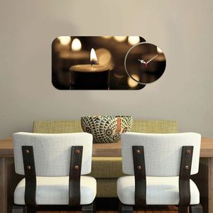 Set ceas si tablou decorativ, YMS-38, MDF , Dimensiune: 68 x 32 cm, Multicolor imagine
