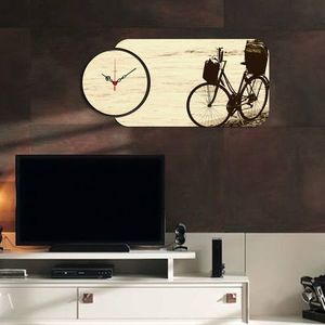 Set ceas si tablou decorativ, YMS-45, MDF , Dimensiune: 68 x 32 cm, Multicolor imagine