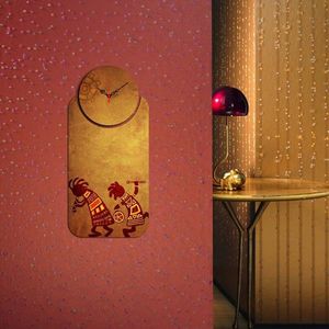 Set ceas si tablou decorativ, YMS-50, MDF , Dimensiune: 68 x 32 cm, Multicolor imagine