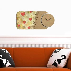 Set ceas si tablou decorativ, YMS-63, MDF , Dimensiune: 68 x 32 cm, Multicolor imagine