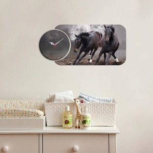 Set ceas si tablou decorativ, YMS-76, MDF , Dimensiune: 68 x 32 cm, Multicolor imagine