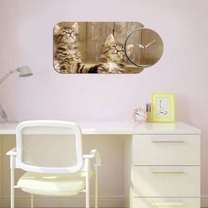 Set ceas si tablou decorativ, YMS-79, MDF , Dimensiune: 68 x 32 cm, Multicolor imagine