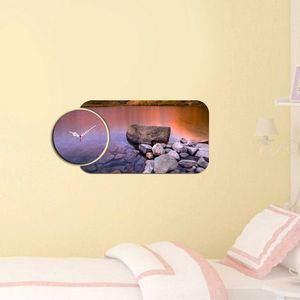 Set ceas si tablou decorativ, YMS-82, MDF , Dimensiune: 68 x 32 cm, Multicolor imagine