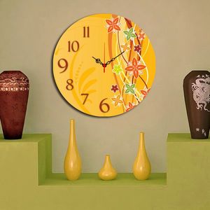 Ceas de perete, Ms-03, MDF, ø40 cm, Multicolor imagine