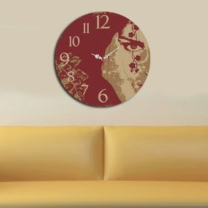Ceas de perete, Ms-08, MDF, ø40 cm, Multicolor imagine