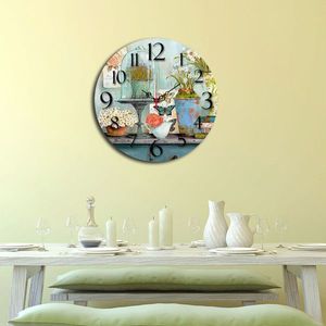 Ceas de perete, Ms-15, MDF, ø40 cm, Multicolor imagine