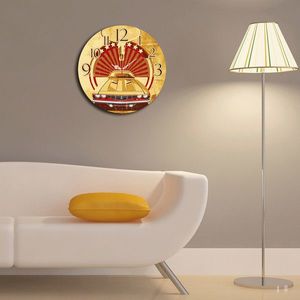 Ceas de perete, Ms-35, MDF, ø40 cm, Multicolor imagine