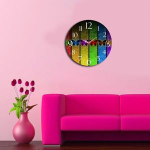 Ceas de perete, Ms-40, MDF, ø40 cm, Multicolor imagine