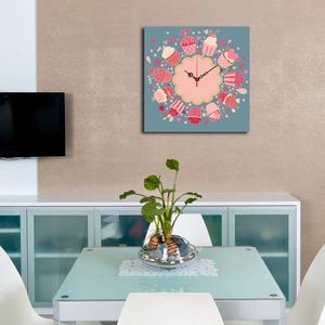 Ceas de perete, Msk-19, MDF, Dimensiune: 40 x 40 cm, Multicolor imagine