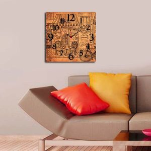 Ceas de perete, Msk-20, MDF, Dimensiune: 40 x 40 cm, Multicolor imagine
