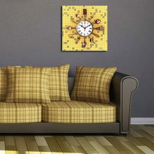 Ceas de perete, Msk-23, MDF, Dimensiune: 40 x 40 cm, Multicolor imagine