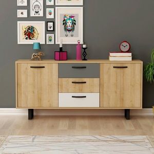 Masuta de cafea, Bexley, Lord, 90x40x60 cm, PAL, Antracit / Argintiu imagine