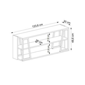 Comoda TV, Arnetti, Lissa Rafli Tv Stand, PAL, Safir / Negru imagine