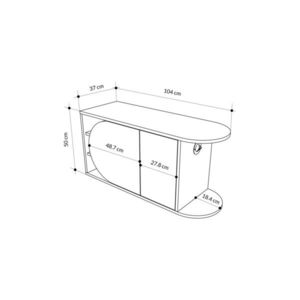 Pantofar, Decortie, Nova Shoe Bench, 104x50x37 cm, PAL, Stejar / Alb imagine