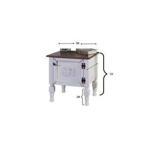 Noptiera, Ephelia, Ada Nightstand, 50x40x52 cm, MDF , Negru imagine