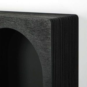 Raft de perete, Evila Originals, Cry003-S, 35x23x6 cm, Lemn masiv, Negru imagine