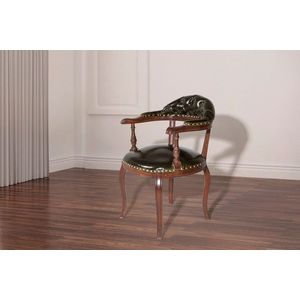 Scaun, Fairfax, Albero39, 52x88x50 cm, Lemn de fag , Nuc / Verde închis imagine