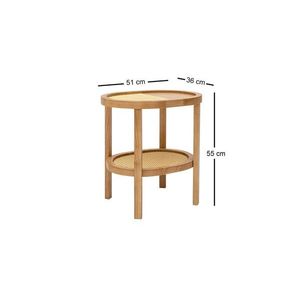Masuta, Howard, Nala 55, 51x55x36 cm, Corp din 100% lemn de frasin, Natural imagine