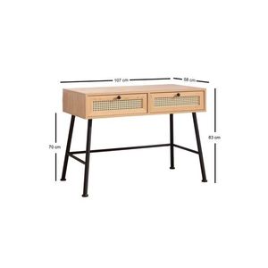 Birou, Howard, Nala 107, 107x83x58 cm, PAL, Natural imagine