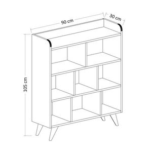 Corp biblioteca, Inarch, Florida, 90x105x30 cm, PAL, Alb imagine