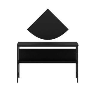 Birou, Minerva, Greta Matte 7041, 120x74x60 cm, PAL, Negru imagine