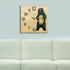 Ceas de perete, Msk-46, MDF, Dimensiune: 40 x 40 cm, Multicolor imagine
