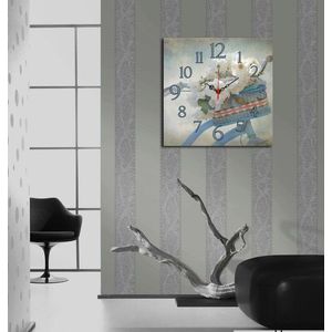 Ceas de perete, Msk-49, MDF, Dimensiune: 40 x 40 cm, Multicolor imagine