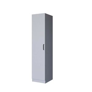 Dulap pentru haine, Miwood, Yaman 1 Door, 40x182x47 cm, PAL, Alb imagine