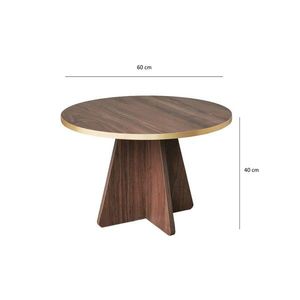 Masuta de cafea, Neostill, Mushroom, 60x40x60 cm, PAL, Aur / Nuc imagine