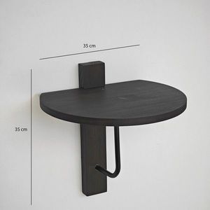 Raft de perete, Neostill, Reve, 35x35 cm, Lemn, Antracit / Negru imagine