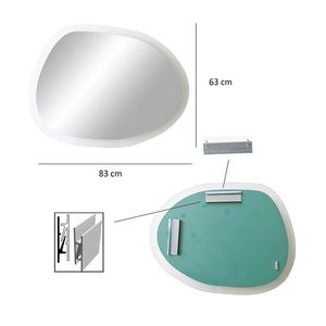 Oglinda decorativa, Neostill, Aqua Gusto, 83x63 cm, Sticla temperata, Transparent imagine