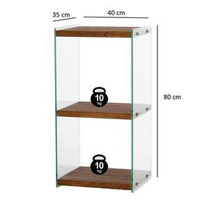 Corp biblioteca, Neostill, Aqua 2, 40x80x35 cm, Sticla temperata, Natural imagine